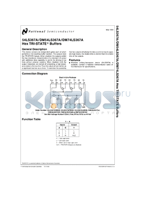 JM38510/32203BE datasheet - Hex TRI-STATE Buffer/Bus Driver