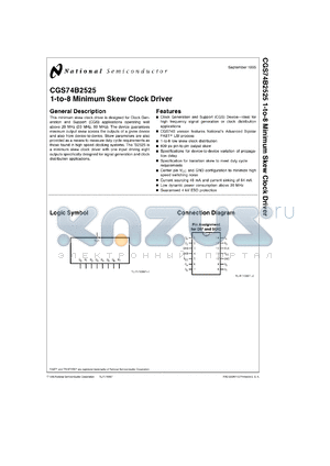 CGS74B2525MX datasheet - 1-to-8 Minimum Skew Clock Driver