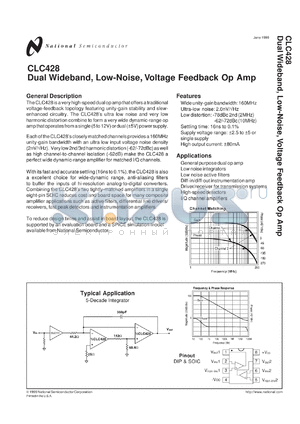 5962-9470801MPA datasheet - Dual Wideband, Low Noise, Voltage Feedback Op Amp