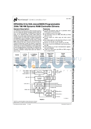 DP8422ATVX-25 datasheet - microCMOS Programmable 4M Dynamic RAM Controller/Driver(s)