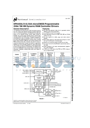 DP8422AVX-25 datasheet - microCMOS Programmable 4M Dynamic RAM Controller/Driver(s)