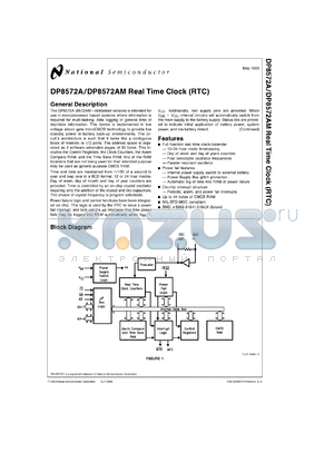 DP8572AVX datasheet - Real Time Clock (RTC) [Life-time buy]