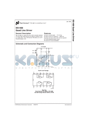 DS1488MX datasheet - Quad Line Driver