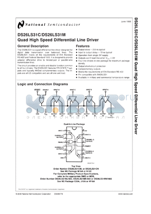 5962-7802301Q2A datasheet - Quad High Speed Differential Line Drivers