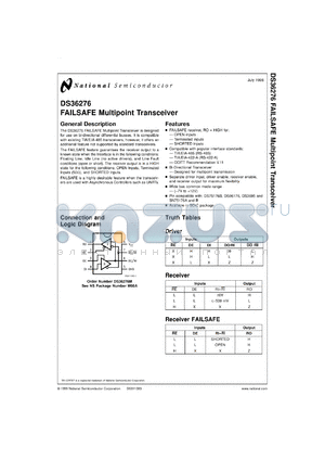 DS36276MX datasheet - FailSafe Multipoint Transceiver