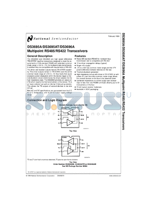 DS3696AMX datasheet - Multipoint RS485/RS422 Transceivers