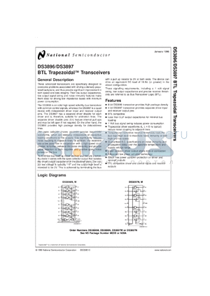 DS3897MX datasheet - BTL Trapeziodal Transceiver