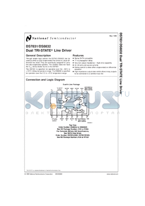 8004101EA datasheet - Dual TRI-STATE Line Drivers