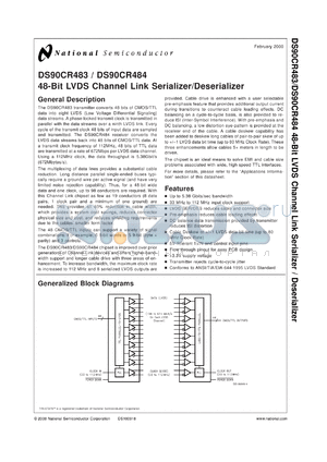DS90CR483VJDX datasheet - Serializer