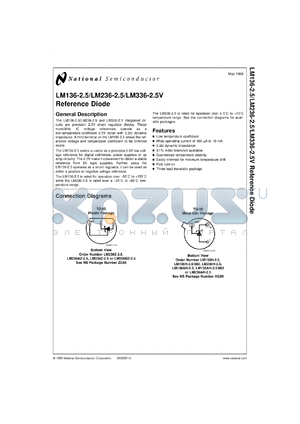 LM136-2.5MDS datasheet - Voltage Reference Diode