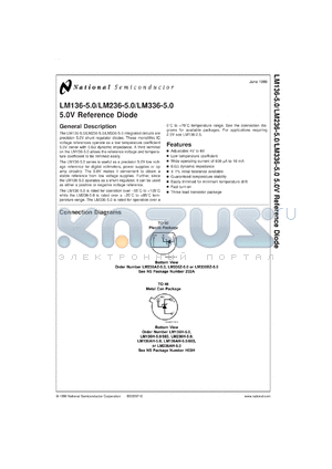 LM136-5.0MW8 datasheet - 5.0V Reference Diode