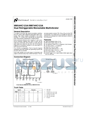 5962-86847022A datasheet - Dual Retriggerable Monostable Multivibrator