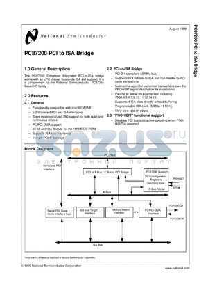 PC87200VUL datasheet - PCI to ISA Bridge