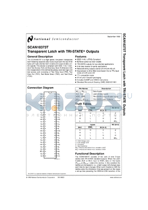 SCAN18373TMDA datasheet - Transparent Latch with TRI-STATE Outputs