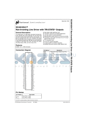 SCAN18541TMDA datasheet - Non-Inverting Line Driver with TRI-STATE Outputs