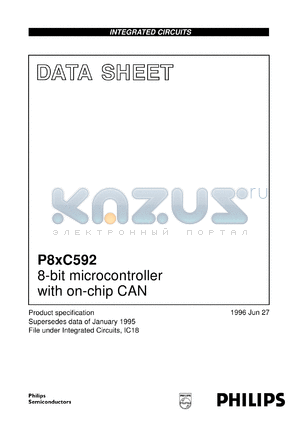 P80C592FHA/00 datasheet - 8-bit microcontroller with on-chip CAN