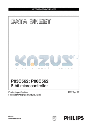 P80C562EBA/02 datasheet - 8-bit microcontroller