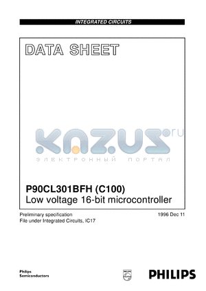 P90CL301BFH/F3 datasheet - Low voltage 16-bit microcontroller