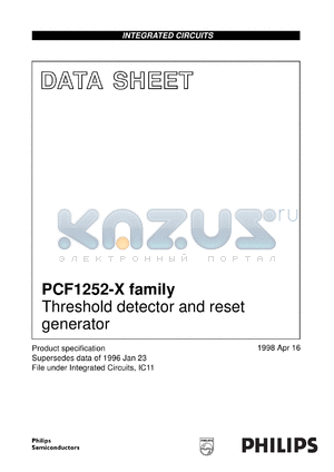 PCF1252-1P/F4 datasheet - Threshold detector and reset generator