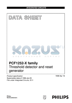 PCF1252-2T/F4 datasheet - Threshold detector and reset generator