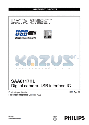 SAA8117HL/C1/R5 datasheet - Digital camera USB interface IC