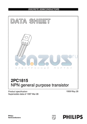 2PC1815Y datasheet - NPN general purpose transistor