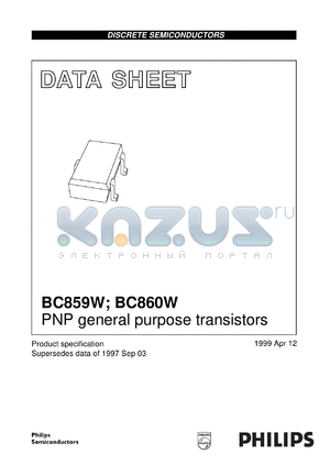 BC860AW datasheet - PNP general purpose transistors
