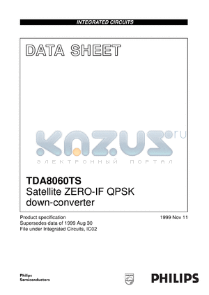 TDA8060TS/C1 datasheet - Satellite ZERO-IF QPSK down-converter