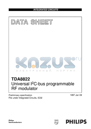 TDA8822T/C1 datasheet - Universal I2C-bus programmable RF modulator