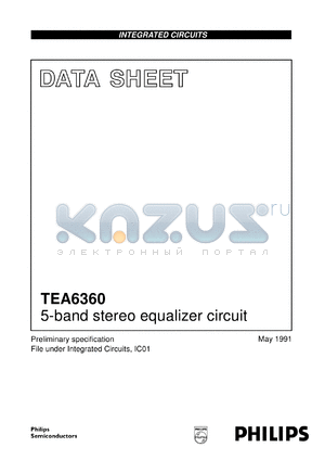 TEA6360/V2 datasheet - 5-band stereo equalizer circuit