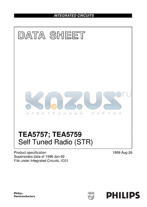 TEA5757H/V1 datasheet - Self Tuned Radio (STR)