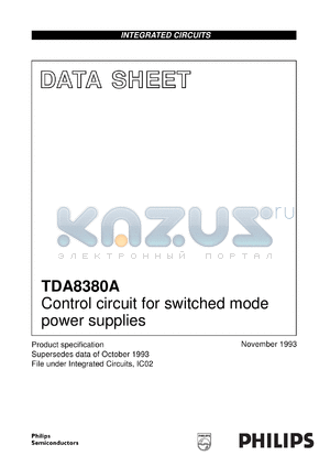 TDA8380A/N2 datasheet - Control circuit for switched mode power supplies