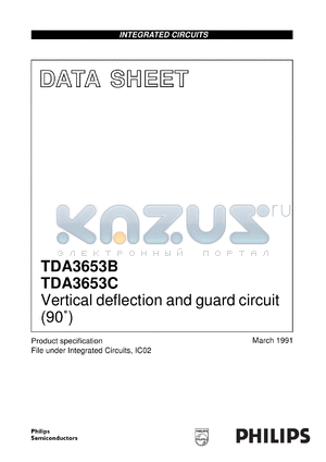 TDA3653B/N2 datasheet - Vertical deflection and guard circuit (90°)