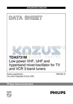 TDA5731M/C1 datasheet - Low power VHF, UHF and hyperband mixer/oscillator for TV and VCR 3-band tuners