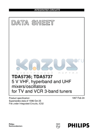 TDA5736T/C1 datasheet - 5 V VHF, hyperband and UHF mixers/oscillators for TV and VCR 3-band tuners