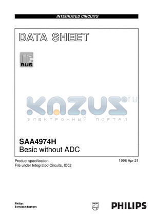 SAA4974H/V1 datasheet - Besic without ADC