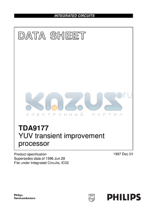 TDA9177/N1 datasheet - YUV transient improvement processor