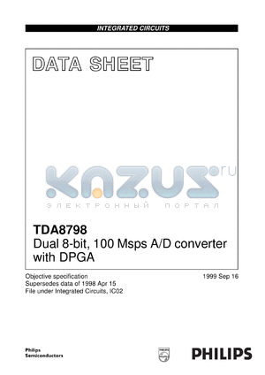 TDA8798HL/C1 datasheet - Dual 8-bit, 100 Msps A/D converter with DPGA