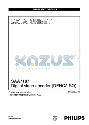 SAA7187WP/00 datasheet - Digital video encoder (DENC2-SQ)