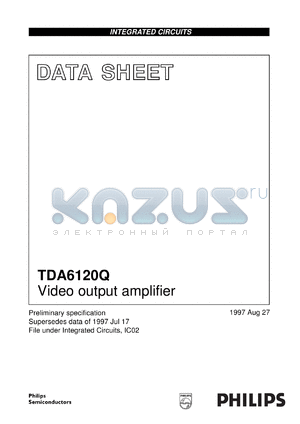 TDA6120Q/N1 datasheet - Video output amplifier