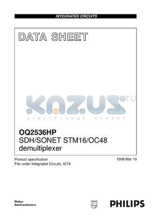 OQ2536WC/C2 datasheet - SDH/SONET STM16/OC48 demultiplexer