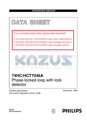 74HCT7046AN datasheet - Phase-locked-loop with lock detector