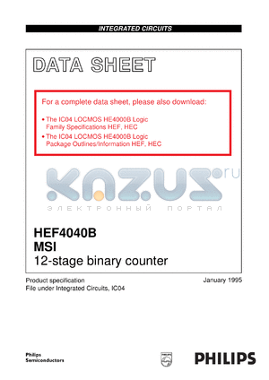 HEC4040BT datasheet - 12-stage binary counter