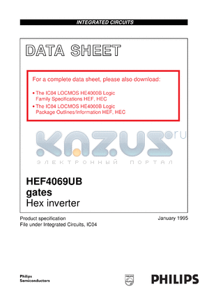 HEF4069UBDB datasheet - Hex inverter