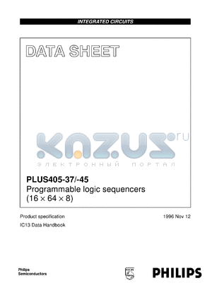 PLUS405-37N datasheet - Programmable logic sequencers (16  64  8)