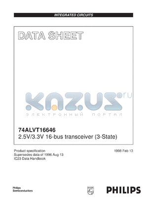 74ALVT16646DL datasheet - 2.5V/3.3V 16-bus transceiver (3-State)