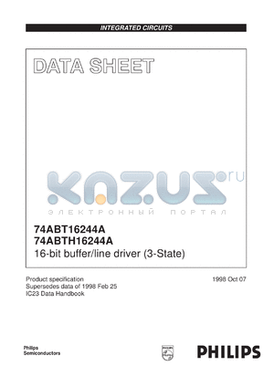 74ABTH16244ADL datasheet - 16-bit buffer/line driver (3-State)