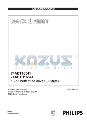 74ABT16541DL datasheet - 16-bit buffer/line driver (3-State)