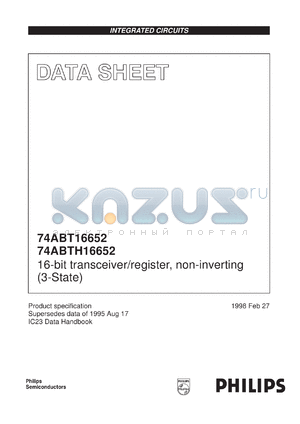 74ABT16652DL datasheet - 16-bit transceiver/register, non-inverting (3-State)