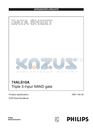 N74ALS10AD datasheet - Triple 3-Input NAND gate